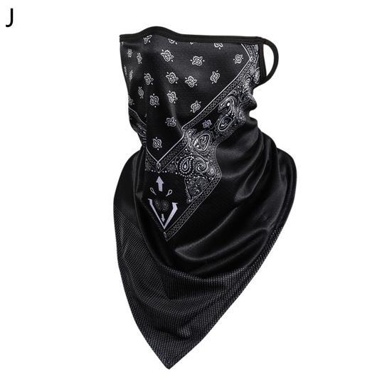 Треугольная велосипедная бандана из ледяного шелка, защита от солнца, быстросохнущая, хорошая вентиляция, для лица при езде