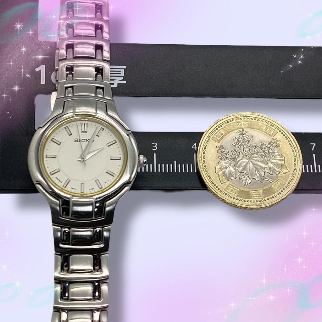 [USED] Seiko Women's Waterproof Quartz Watch with White Dial (Working)