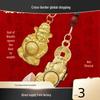 2025 Year of the Snake Pixiu Zodiac Keychains - Rotating God of Wealth Metal Pendants