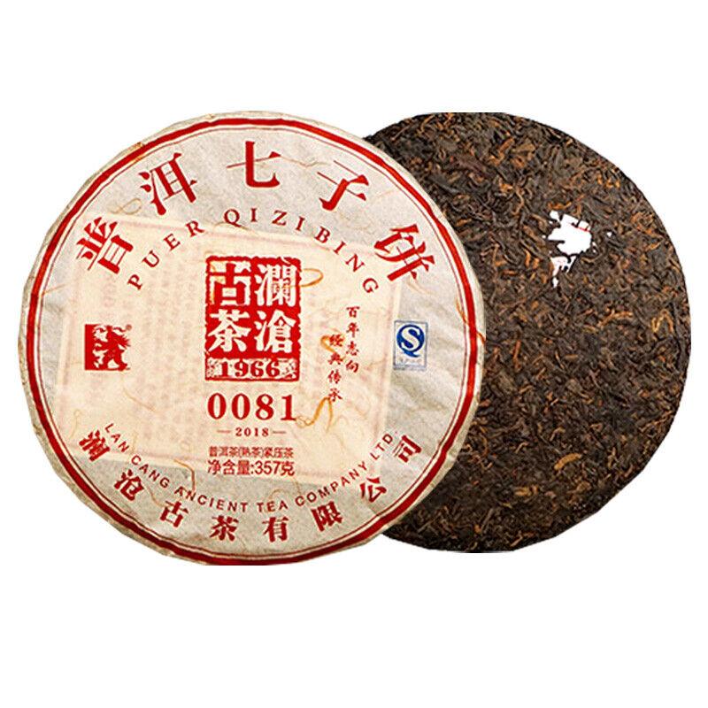 ЧАЙ LAN CANG ANCIENT TEA Марка 0081 Чайный торт Пуэр 2018 г. 357г Спелый Пуэр Пуэр Шу