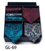 Men'S Gift Box Set Tie Fashion Business Net Color Jacquard Tie Square Scarf