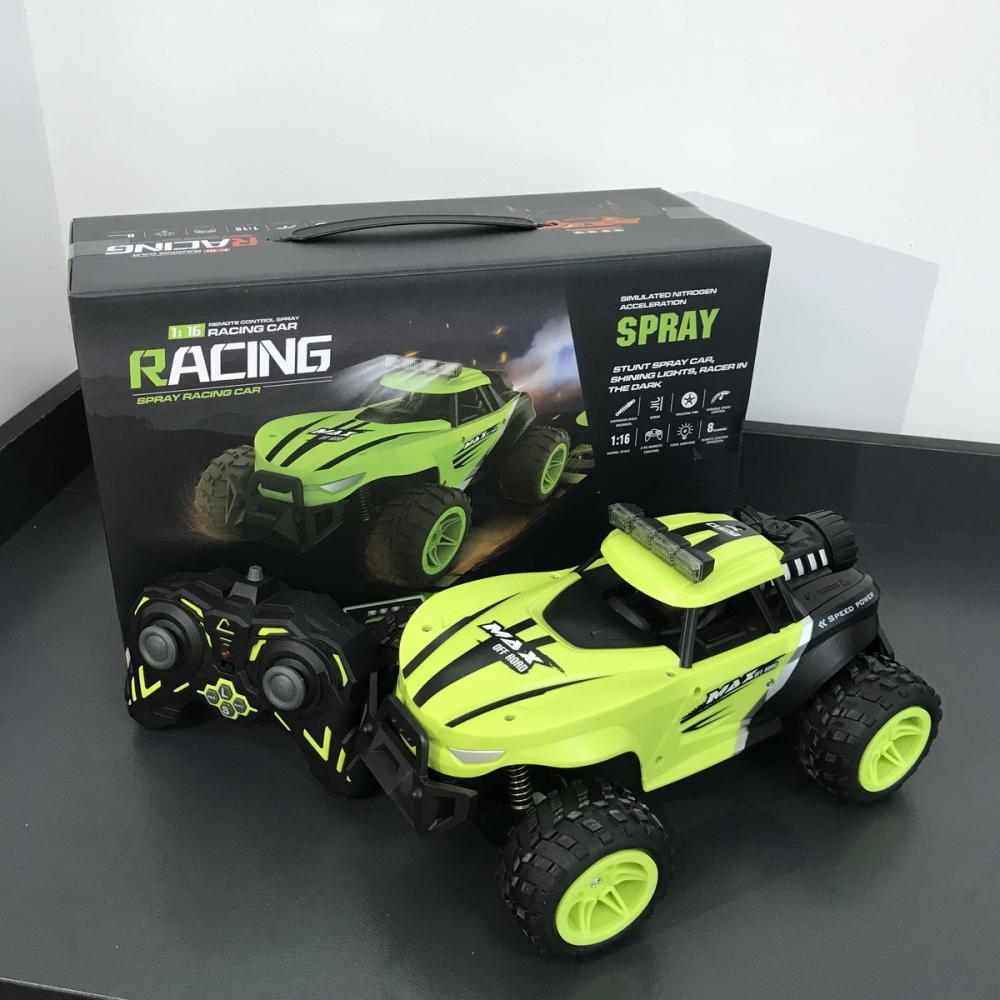 1/16 4WD RC Машина Спрей Дым 2.4G Пульт управления Машина Высокоскоростной внедорожник 4x4 Дрифт Багги Грузовик электрические Игрушки мальчики Рождественские подарки