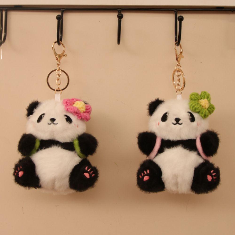 Подвески для сумки Плюшевый брелок Панда Мягкие мультяшные куклы Милая подвеска Панда Подвесной аксессуар
