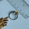 Серебряное кольцо с цитрином nano, вес изделия 2,14 гр (2190134)