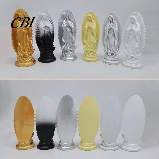 Baptism Souvenirs Our Lady of Guadalupe Mexico Sculpture Statue, Resin Virgin Mary Figurine, Figurine Religious Home Decor for Altar Shelf Tabletop,