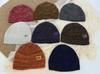 Mixed color thread knitted hat women's autumn and winter ins new simple and versatile knitted warm wool hat cold hat