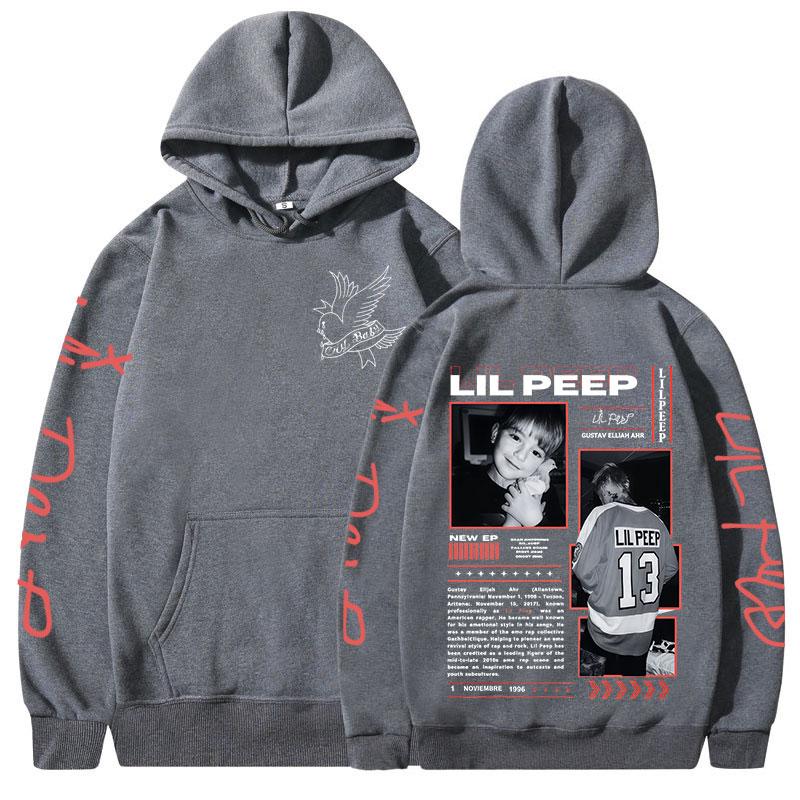 Худи для рэпера Lil Peep Crybaby Hellboy Модные ретро-толстовки в стиле хип-хоп Мужская одежда с длинным рукавом Флисовые пуловеры