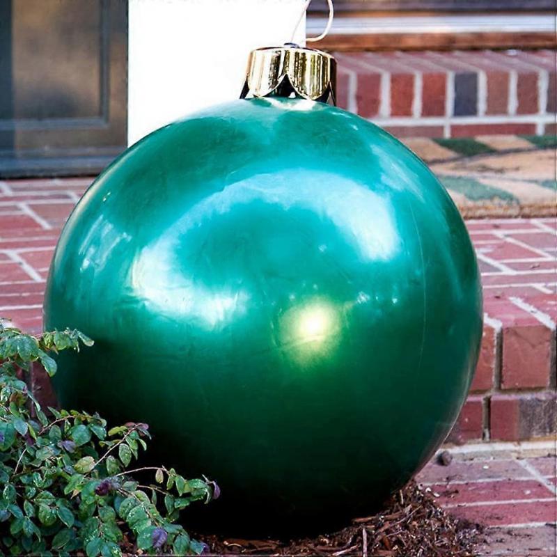 Outdoor Inflatable Baubles 7-Piece Set For Christmas Decoration Featuring Weatherproof PVC Material
