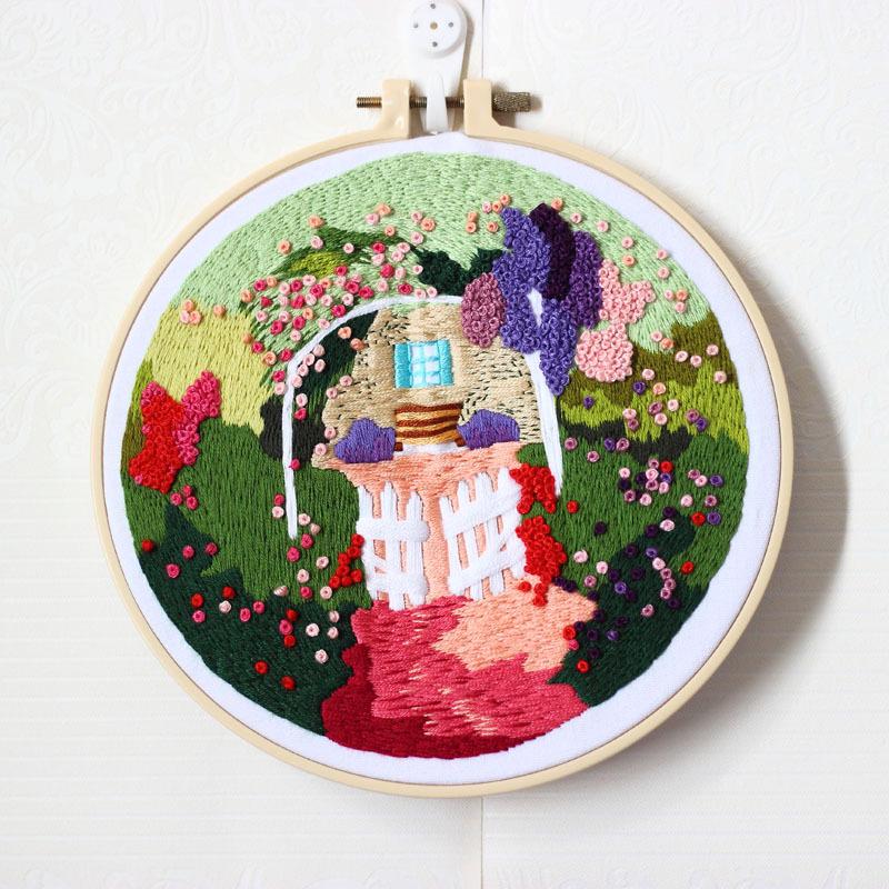 Diy Handmade Embroidery Material Package, Characteristic Architecture, Landscape, Courtyard, Chunsheng European Embroidery Parts, Needle And Thread Ki