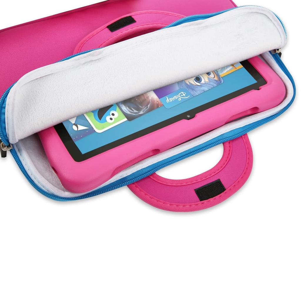 Tablet Case for Elementary School Fits Inch Chromebook Peripheral Compatible with iPad 2022 iPad Air iPad iPad Pro Fire HD and Surface Pink Students,