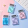 Transparent Cute Mini Pocket Calculator Battery 8-digit Kids Portable Stationery Calculator Student Gifts Office School Supplies