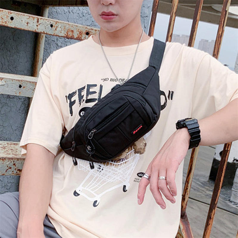 Outdoor Waist Bag Waterproof Bum Bag Running Jogging Belt Pouch Zip Fanny Pack Oxford Cloth Mobile Phone Chest Bag