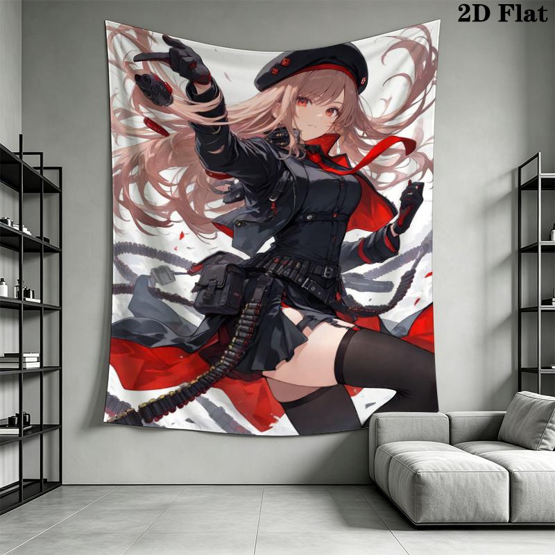 Goddess of Victory Nikke Wall Tapestry Aesthetic Wall Hanging Printed Fabric Blanket Decorative Tapestries for Bedroom Living Room Home Decor