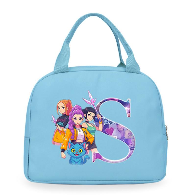 Детские Девочки Kpop Руми Зои Мира Дерпи Саджабойс С Принтом Студенческие Водонепроницаемые Сумки для Еды Ланч-бокса Повседневные Сумки