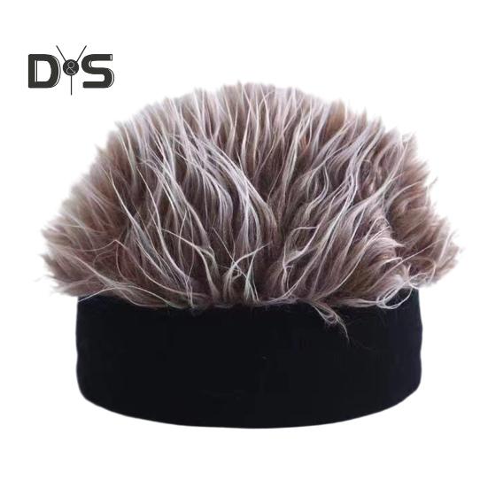 Новинка, козырек из искусственных волос для мужчин, регулируемая шляпа с шипами для парика с острыми короткими волосами, уличная хип-хоп-шляпа для фестивалей, вечеринок