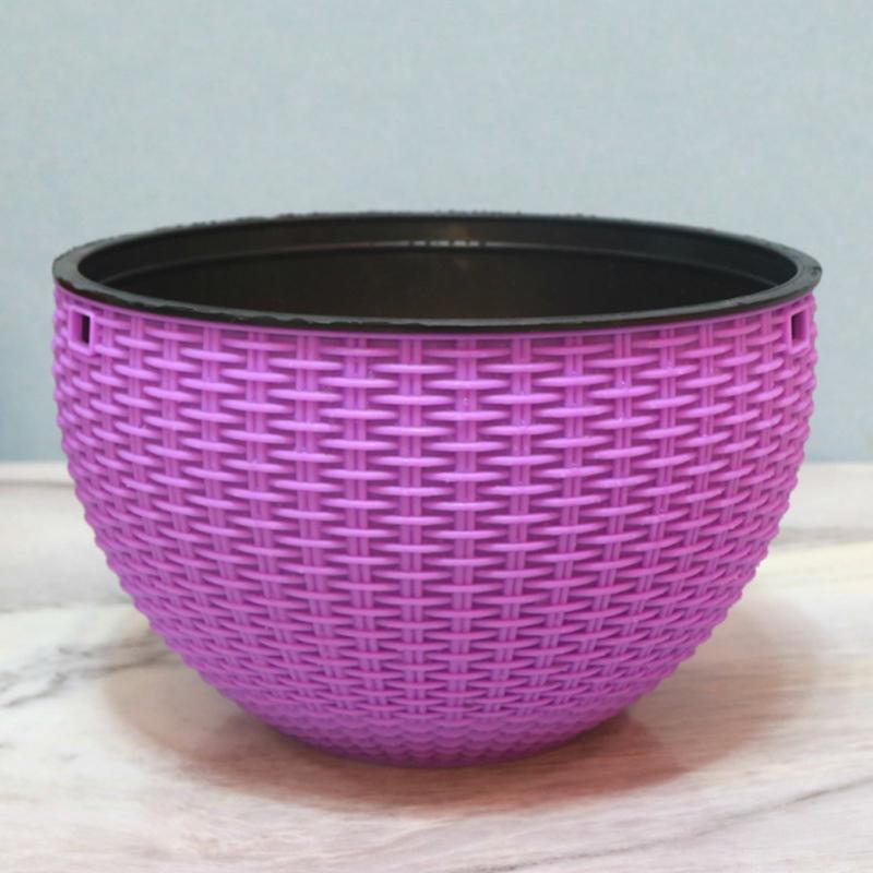 CANXING Подвесная корзина Imiatino Цветочный горшок с виноградной лозой Круглый садовый кашпо из смолы с треугольной цепью