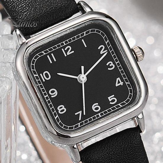 Женские кварцевые часы с квадратным циферблатом, мягкий ремешок из искусственной кожи, точная регулируемая пряжка, студенческие наручные часы для девочек, модные ювелирные изделия, подарок на день рождения
