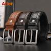 Формальный мужской ремень из натуральной кожи, джинсовое платье, дизайнерские ремни для мужчин, роскошный ремень высокого качества, деловой рабочий повседневный ремешок HQ226