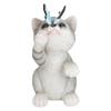 Solar Cat Yard Decor Decorative Light Cat Garden Sculpture Exquisite Resin Cat Outdoor Statue for