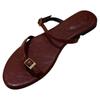 Flat Shoes Simple Slippers New Retro Buckle Sandals