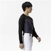 Mizuno Practice Undershirt, Fleece-Lined Graphic Undershirt (Low Neck, Long Sleeve), XO Size, Black