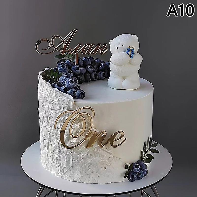 One Happy Birthday Cake Topper Acrylic Rose Gold One Cupcake Topper For Kids