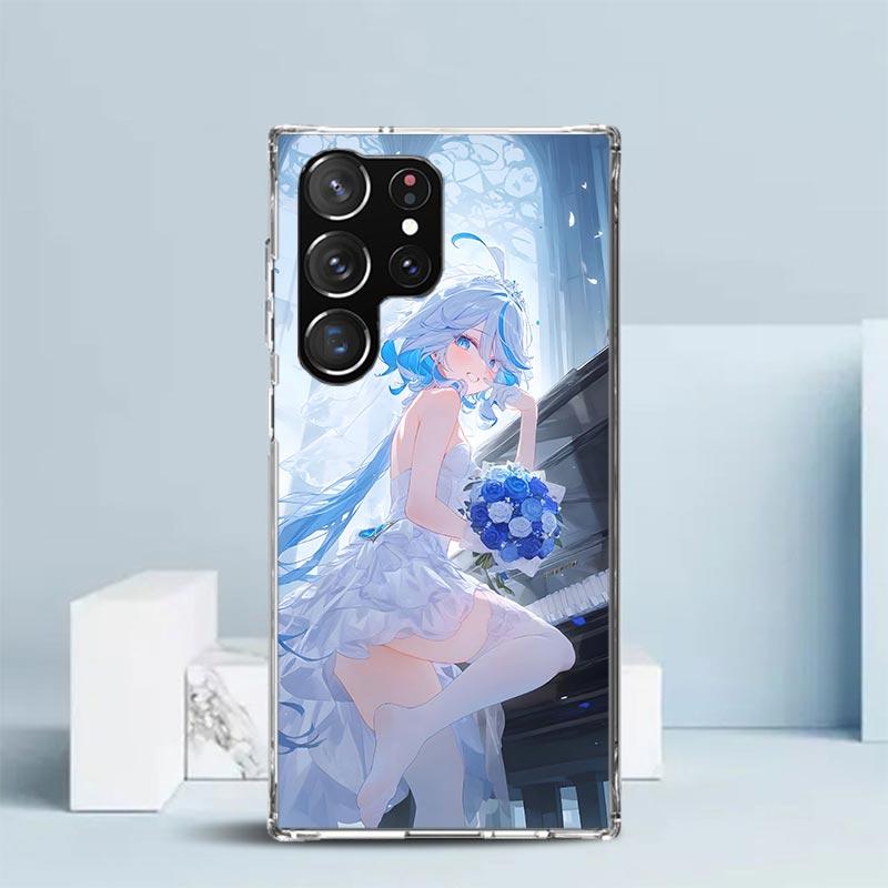 Милая Фурина Genshin Impact Мягкий чехол для Samsung Galaxy S25 Edge S26 S24 S23 Ultra Чехол для телефона S22 S21 Plus S20 FE С рисунком