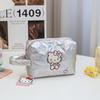 Портативная косметичка Hello Kitty с вышивкой - Большой вместимости, для туалетных принадлежностей, для путешествий
