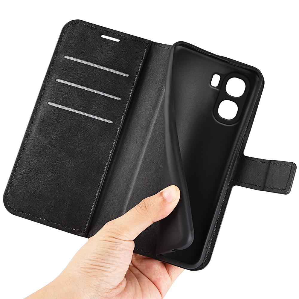 Чехол-подставка для Oppo A6x 4G/A6x 5G, противоударный, с текстурой телячьей кожи, чехол для телефона