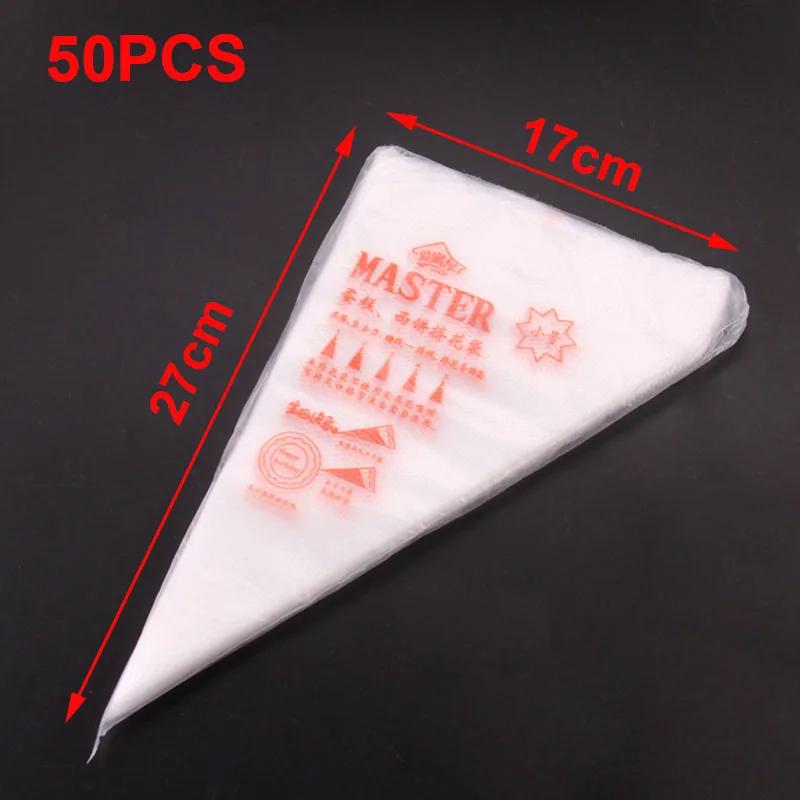 20/50/100pcs Disposable Pastry Bags Cake Whipped Cream Piping Bag for Cake Design Decorating Tools Kitchen Baking Accessories