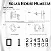 Waterproof LED House Number Plaque 6.7IN Solar Digital Doorplate LED Address Numbers Signs  Outdoor