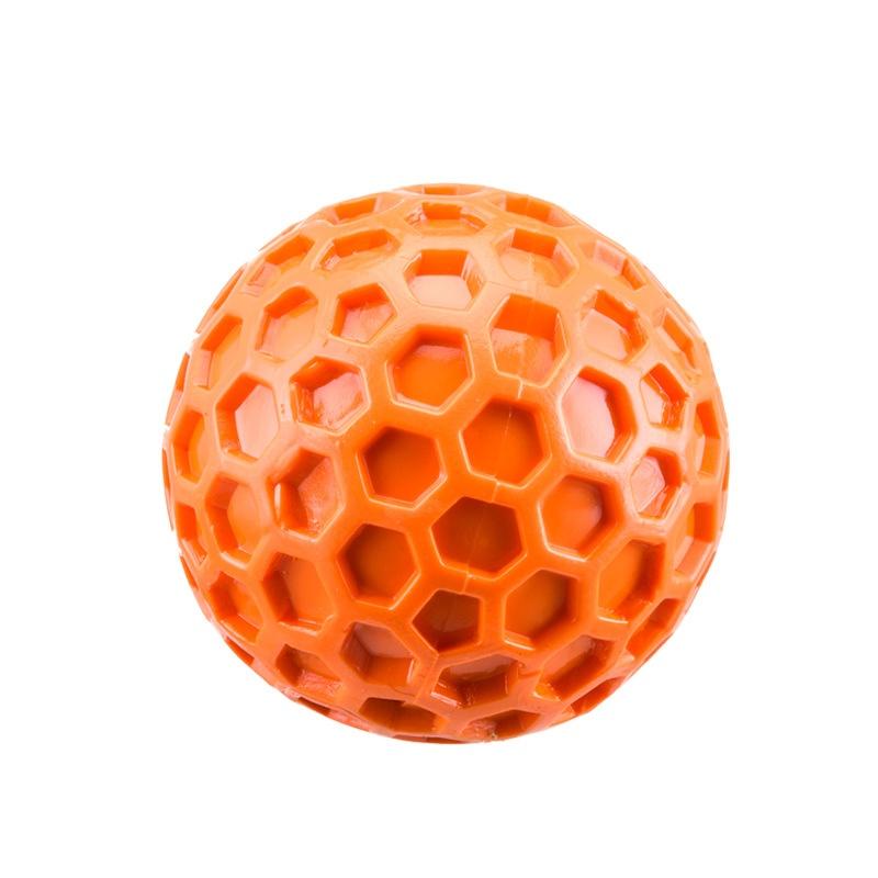 Игрушки для собак Hexa Bite Squeaky Chew Interactive Ball – Сотовая текстура для чистки зубов со скрипом и отскоком для игры щенка
