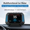 P21 Автомобильный HUD-дисплей Диагностический инструмент Уклономер OBD GPS Инклинометр Автомобильный проекционный дисплей Многофункциональный автомобильный прибор Скорость вольт