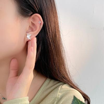 Новые серьги-бабочки в китайском стиле для женщин. Простые и свежие серьги в национальном стиле.