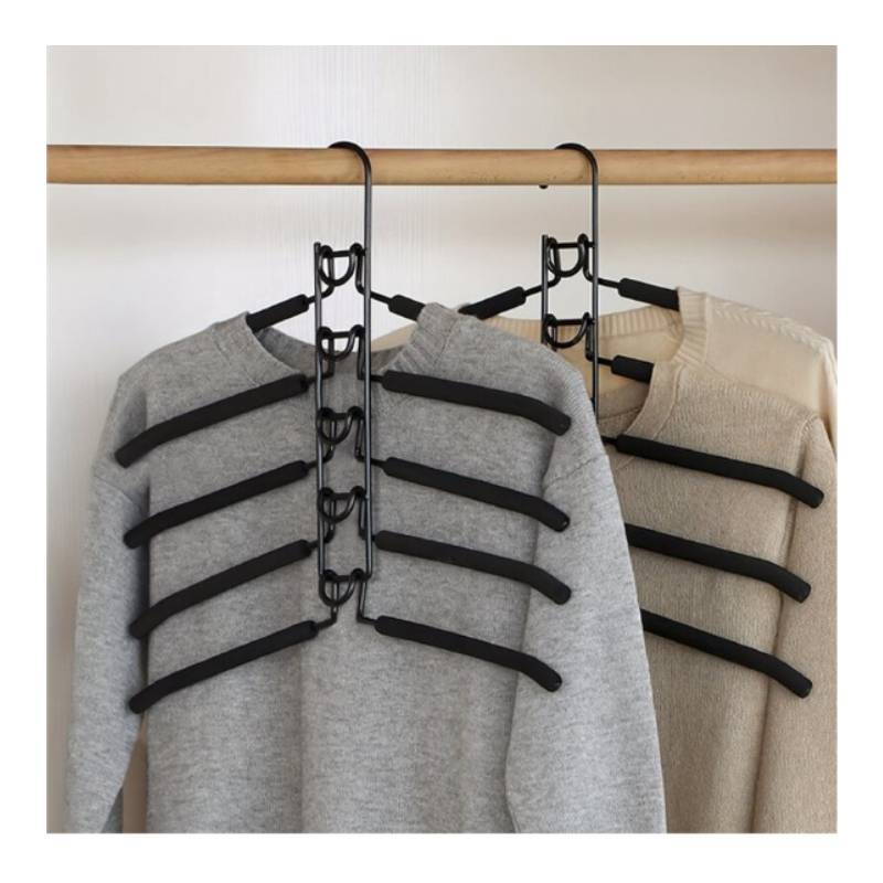 Modern Minimalist Multi Layer Clothes Hanger With Anti Slip Design For Laundry Room