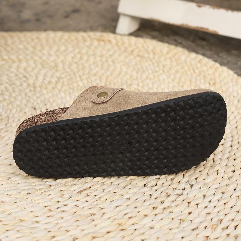 Модные женские замшевые тапочки с пробковой стелькой и арочной поддержкой для отдыха на пляже, слайд-шоу, домашняя обувь