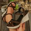 Summer Cross Strap Sandals For Women With Rubber Sole And Pu Upper For Casual Beach Wear