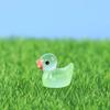 20pcs  Luminous  Duck Cartoon Figurines - Resin Mini Ornaments for Fairy Garden DIY Crafts Micro Landscape Decor Accessories