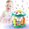 TENGEE Musical Educational Musical Popularity 7 Colors Rotating 10 8 Types of Musical Instrument Sound Birthday Baby Gift Toy, Instrument, Toy, Drum,