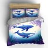 Blue whales and foliage. Bedding sets Duvet cover sets Duvet covers Pillowcases(1 * Duvet Cover 2 * Pillowcases without duvet insert)