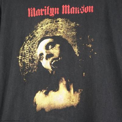 90-е 1999 Мэрилин Мэнсон Holy Wood Репринт Унисекс Футболка