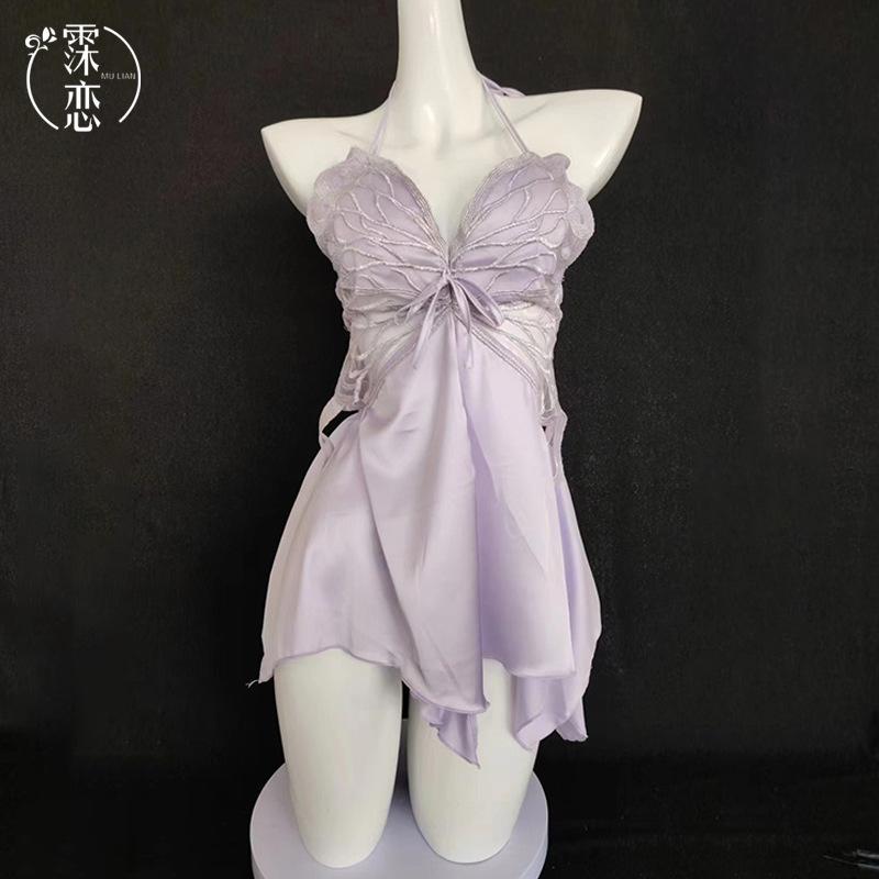 Sexy underwear perspective sexy mesh, hot teasing, free of suspenders