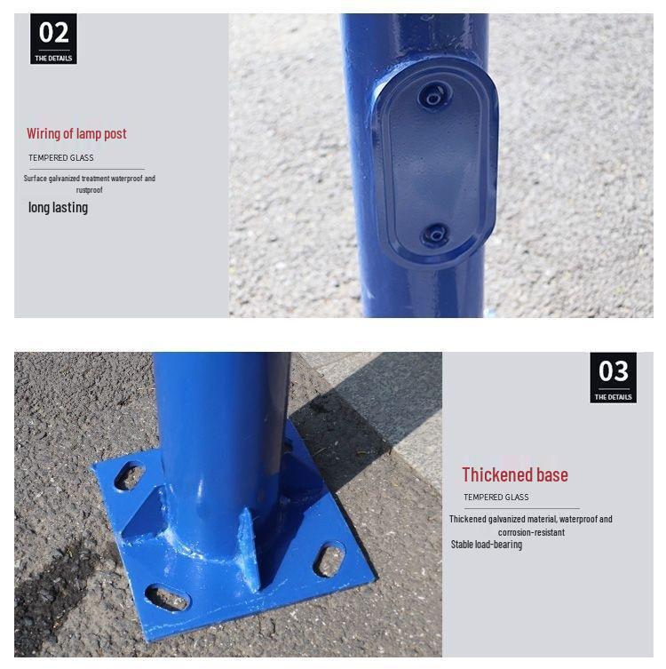 Комплект уличного светодиодного фонаря - Сверхяркий, высокая опора 6 м/8 м, идеально подходит для сельских дорог и дворов