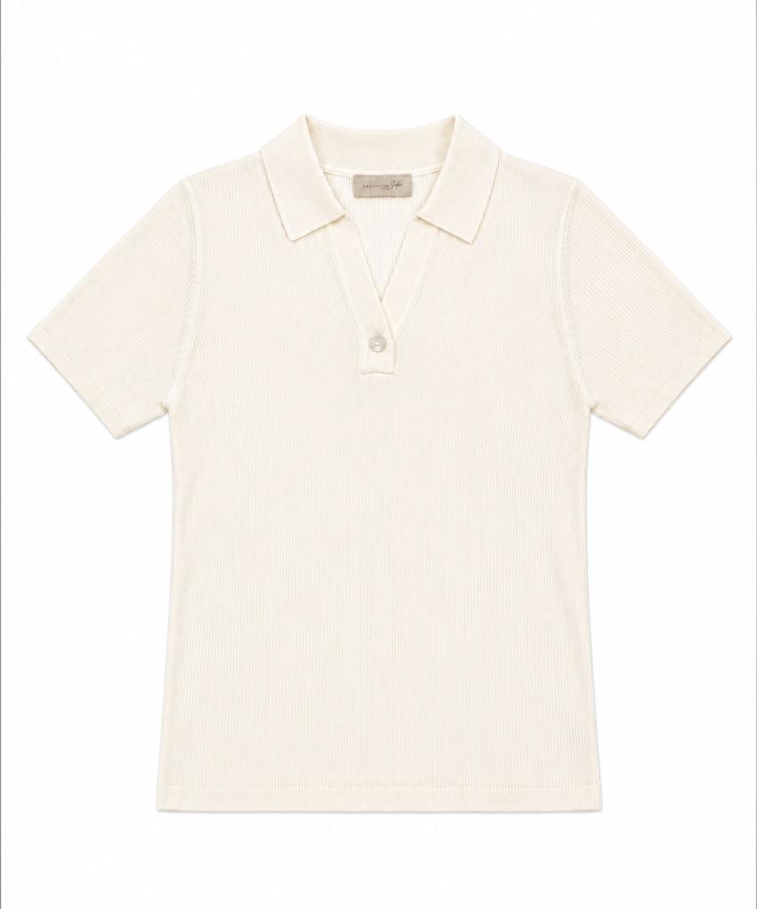 CASHMEANGIFT Slit Collar Top
