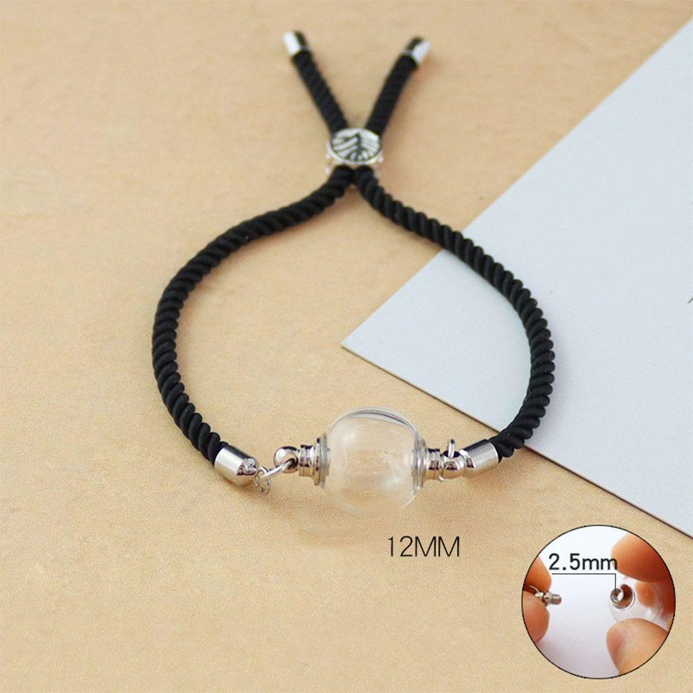 Сделай сам браслет из бутылки желаний талисман на удачу стеклянный флакон подарочный кулон изогнутый куб