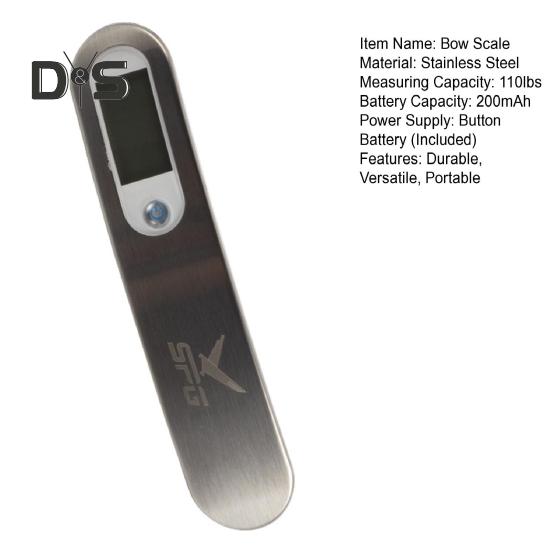 Весы для стрельбы из лука, цифровые весы, высокоточные ручные весы для измерения силы натяжения лука со светодиодным дисплеем до 110 фунтов