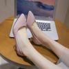 3-5 см Низкий каблук Высокие каблуки Stiletto Wild Женские туфли Простые удобные рабочие туфли с неглубоким носком Тонкие туфли с острым носком Модные туфли-лодочки