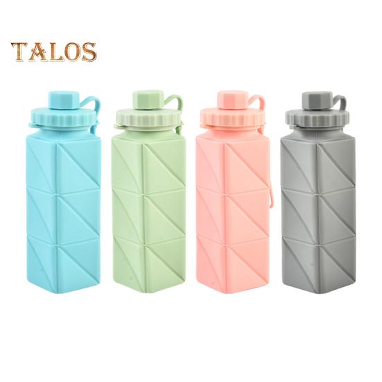 Складная силиконовая бутылка для воды 610 мл, герметичная складная бутылка для воды для путешествий, кемпинга, походов, спорта на открытом воздухе, без BPA, портативная многоразовая чашка для воды