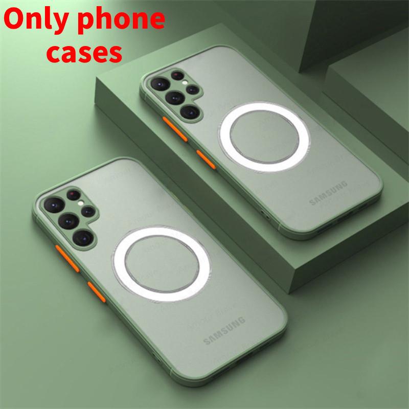 For Silicone Galaxy Phone Case Magnetic Absorption Resistance Scratch