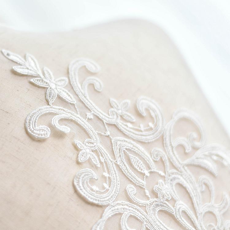 Soft Mesh, Bone-Piercing Lace Flower Fabric, High-End Wedding Dress Applique Patch, Handmade Diy Lace Accessories